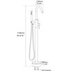 CRO Decor Freestanding Brass Faucet in Chrome