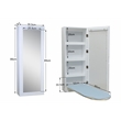 CRO Decor Modern Wood Ironing Board with 4 Storage Cabinets in White