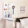 CRO Decor Modern Wood Ironing Board with 4 Storage Cabinets in White