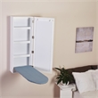 CRO Decor Modern Wood Ironing Board with 4 Storage Cabinets in White