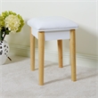 CRO Decor Bob Solid Wood  Makeup Vanity Stool-White