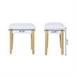 CRO Decor Bob Solid Wood  Makeup Vanity Stool-White