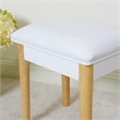 CRO Decor Bob Solid Wood  Makeup Vanity Stool-White