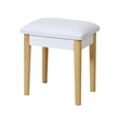CRO Decor Bob Solid Wood  Makeup Vanity Stool-White