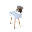 CRO Decor 24'' Wide Vanity Table with Mirror-White