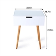 CRO Decor 24'' Wide Vanity Table with Mirror-White