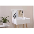CRO Decor 24'' Wide Vanity Table with Mirror-White