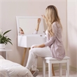 CRO Decor 24'' Wide Vanity Table with Mirror-White