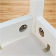 CRO Decor White Wood Upholstered 18