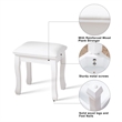 CRO Decor 18'' Tall Vanity Stool-White