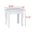 CRO Decor 18'' Tall Vanity Stool-White