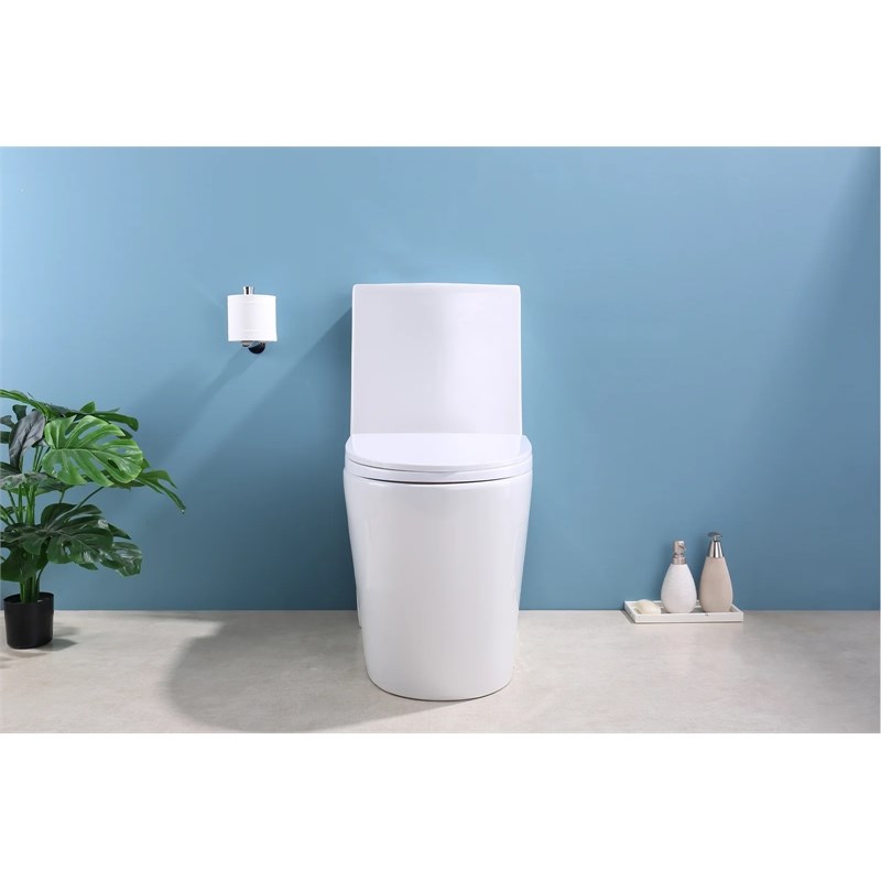 CRO Decor One-Piece Toilet Ceramic (White)