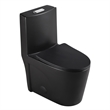CRO Decor One-Piece Toilet Ceramic (Black)
