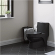 CRO Decor One-Piece Toilet Ceramic (Black)