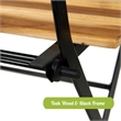 CRO Decor Solid Teak Wood Bistro Set Folding Table and Chair Set With Waterproof