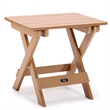 CRO Decor Adirondack Portable Folding Side Table Square Plastic Wood Table