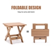 CRO Decor Adirondack Portable Folding Side Table Square Plastic Wood Table