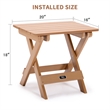 CRO Decor Adirondack Portable Folding Side Table Square Plastic Wood Table