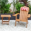 CRO Decor Adirondack Portable Folding Side Table Square Plastic Wood Table