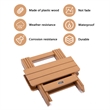 CRO Decor Adirondack Portable Folding Side Table Square Plastic Wood Table