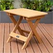 CRO Decor Adirondack Portable Folding Side Table Square Plastic Wood Table