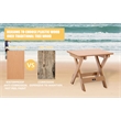 CRO Decor Adirondack Portable Folding Side Table Square Plastic Wood Table