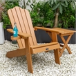 CRO Decor Adirondack Portable Folding Side Table Square Plastic Wood Table
