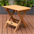CRO Decor Adirondack Portable Folding Side Table Square Plastic Wood Table