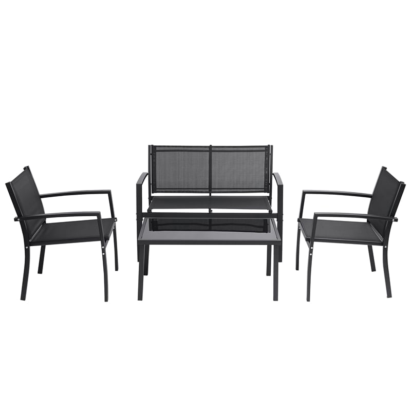 CRO Decor 4 Pieces Patio Furniture Set Outdoor Garden Patio Conversation Sets