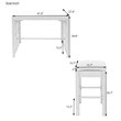 CRO Decor 5PC Rattan Outdoor Patio Furniture Set Bar Dining Table Set Cushion