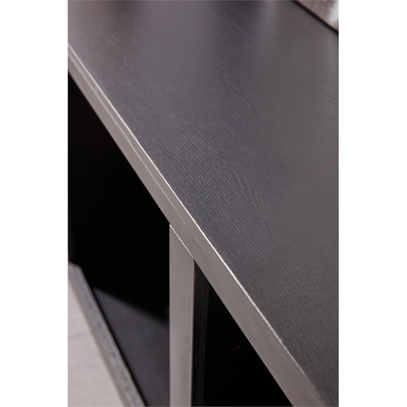 CRO Decor TV Stand Storage Media Console Entertainment Cente ( Black)