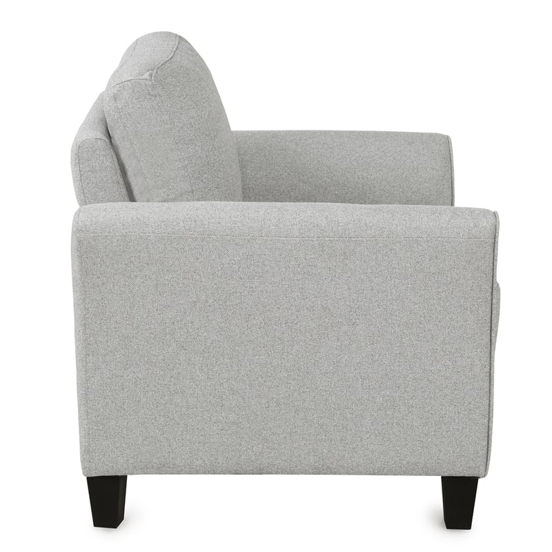 CRO Decor Living Room Furniture Fabric Armrest Single Sofa (Light Gray)