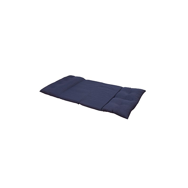 CRO Decor Floor Couch and Sofa Fabric Folding Chaise Lounge (Navy Blue)