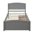 CRO Decor Twin size Platform Bed with Two Drawers (Gray)