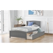 CRO Decor Twin size Platform Bed with Two Drawers (Gray)