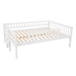CRO Decor Full-Over-Full Triple Bed with Built-in Ladder and Slide (White)