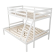 CRO Decor Wood Twin Over Full Bunk Bed (White)