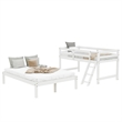 CRO Decor Wood Twin Over Full Bunk Bed (White)