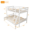 CRO Decor Wood Twin Over Full Bunk Bed (White)
