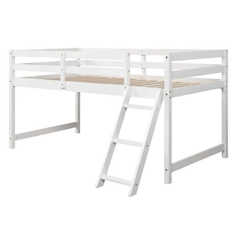 CRO Decor Wood Twin Over Full Bunk Bed (White)