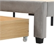 CRO Decor Queen Size Storage Bed Velvet Upholstered Platform Bed with a Drawer