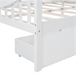 CRO Decor Full size Daybed with Two Drawers Wood Slat Support (White)