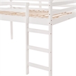 CRO Decor Full Size Loft Bed with Slide House Bed with Slide (White)