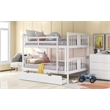 CRO Decor Full over Full Bunk Bed with Drawers and Ladder (White)