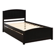CRO Decor Twin size Platform Bed with Two Drawers (Espresso)