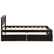 CRO Decor Twin size Platform Bed with Two Drawers (Espresso)