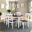 CRO Decor 5-Piece Dining Table Set Home Kitchen Table and Chairs Wood Dining Set