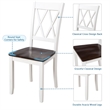 CRO Decor 5-Piece Dining Table Set Home Kitchen Table and Chairs Wood Dining Set