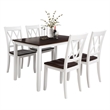 CRO Decor 5-Piece Dining Table Set Home Kitchen Table and Chairs Wood Dining Set