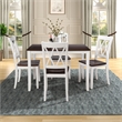 CRO Decor 5-Piece Dining Table Set Home Kitchen Table and Chairs Wood Dining Set